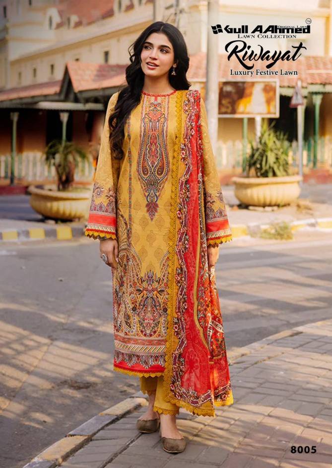 Riwayat Vol 8 By Gull A Ahmed Lawn Cotton Pakistani Dress Material Wholesale Online
